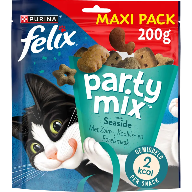 ® Party Mix Seaside met Zalm-, Koolvis- & Forelsmaak - Kattensnacks