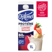 Optimel Proteïne drinkyoghurt aardbei banaan
