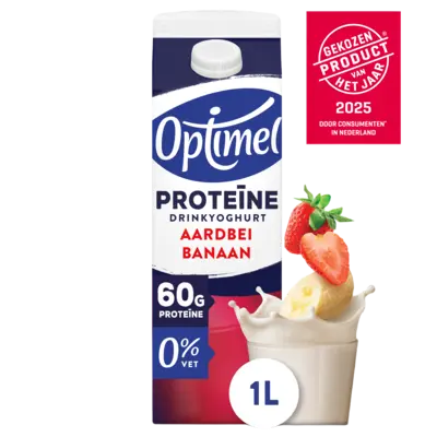 pdp-image-Optimel Proteïne drinkyoghurt aardbei banaan
