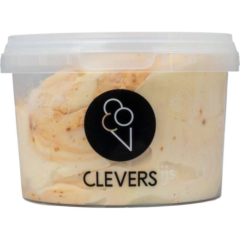 Een afbeelding van Clevers Vanille karamelzeezout ijs