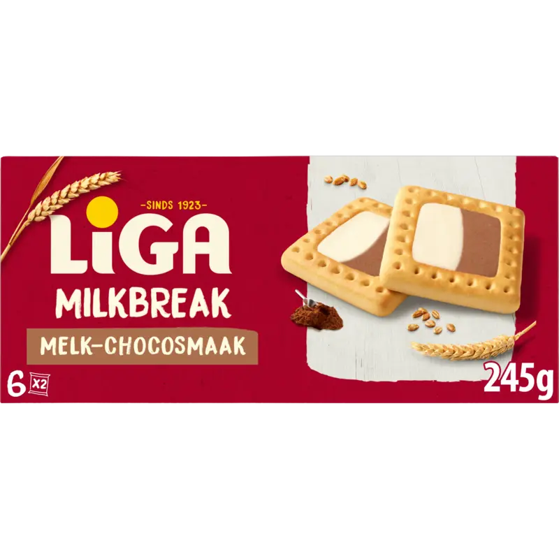 Liga Milkbreak melk choco 6 x 2 stuks