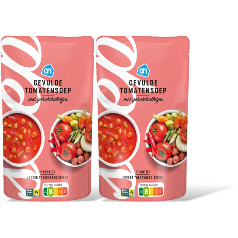 AH Gevulde tomatensoep gehaktballetjes 2 pk