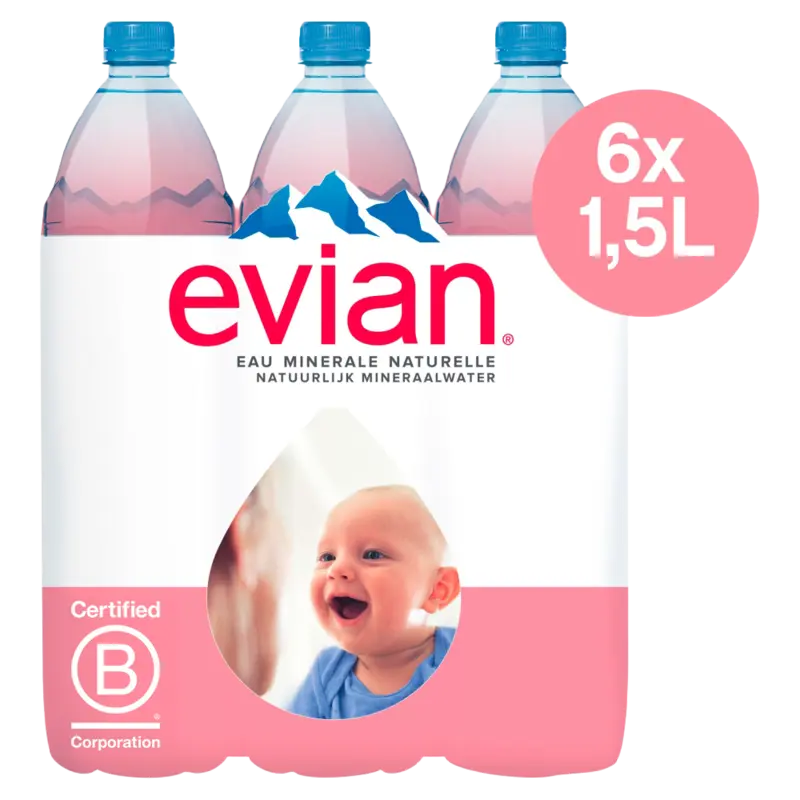 Evian Mineraalwater 6-pack bel