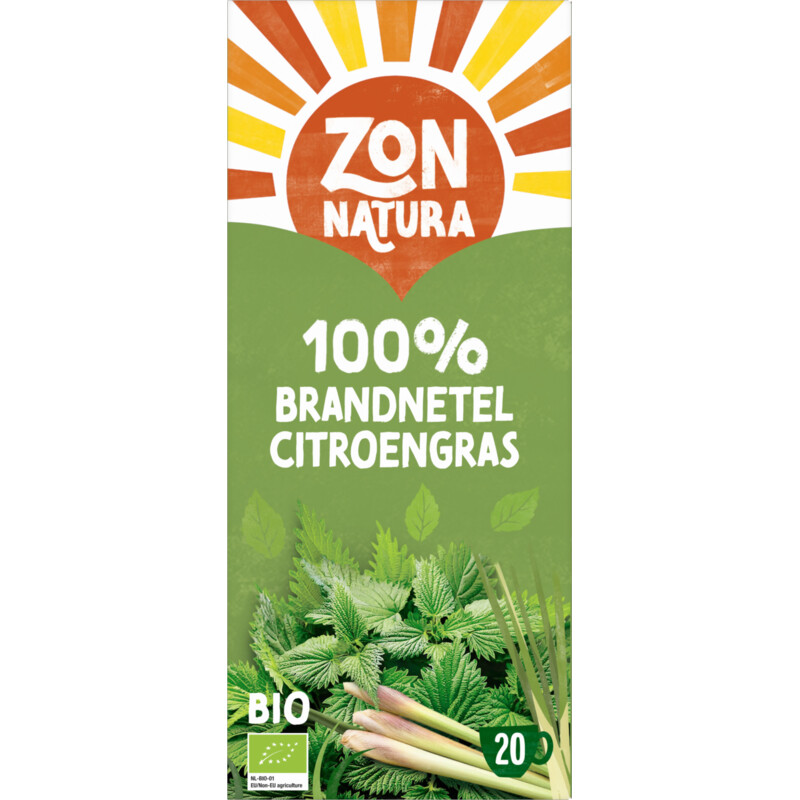 Een afbeelding van Zonnatura 100% brandnetel citroengras infusie