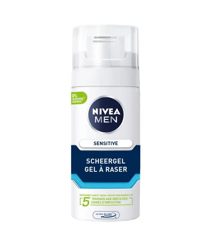NIVEA Men scheergel sensitive 0% alcohol