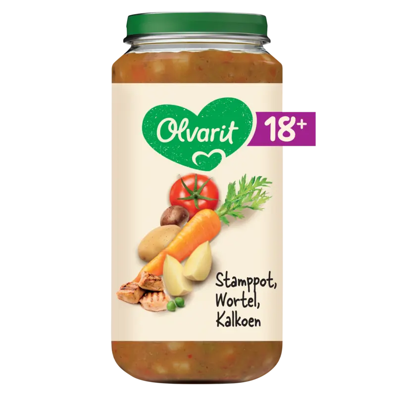 Olvarit Stamppot wortel kalkoen 18m+