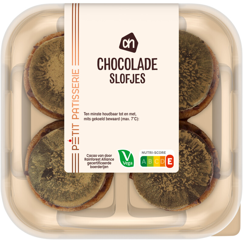 Een afbeelding van AH Chocolade slofjes