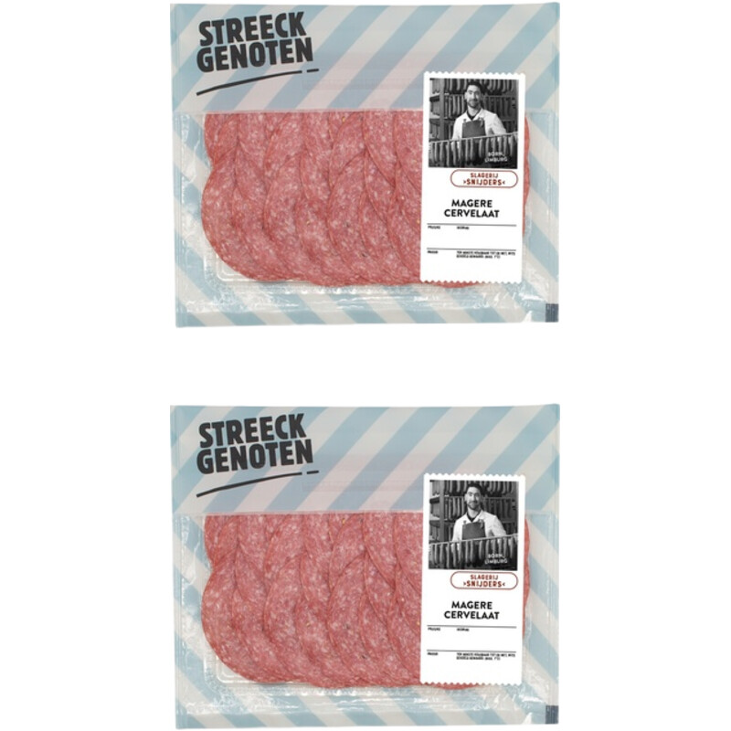 Een afbeelding van Streeckgenoten Magere cervelaat 2-pack