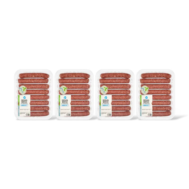 AH Chipolataworstjes minder vet 8 stuks 4pk