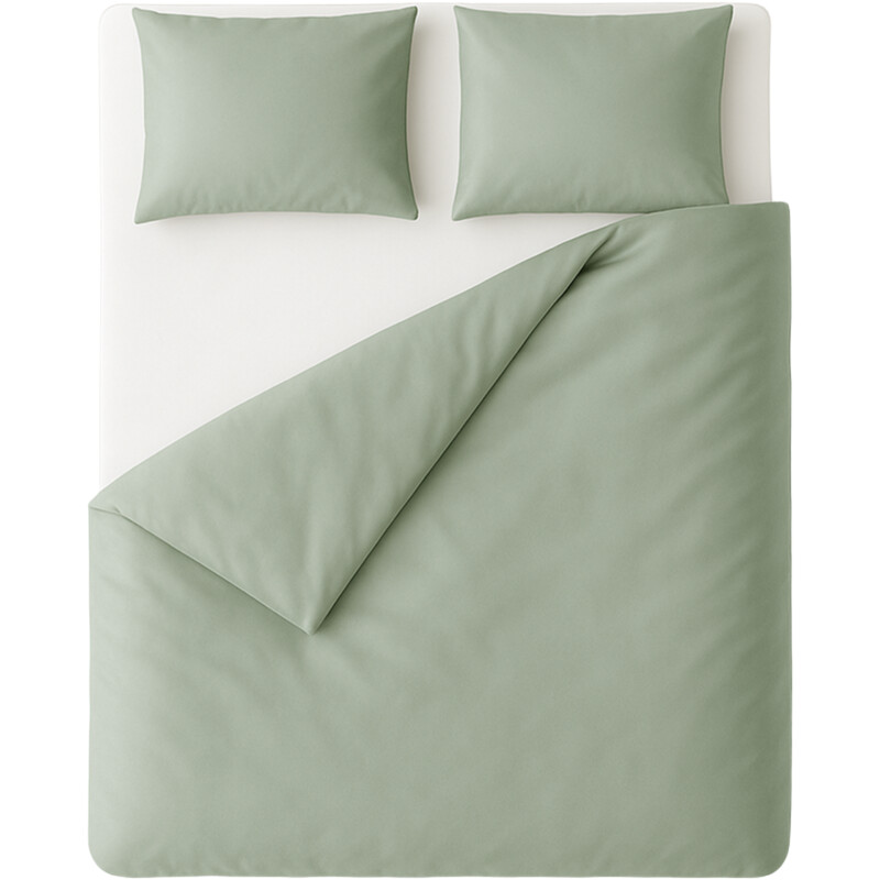 Ten Cate 2x dekbedovertrek 140x200/220 - groen