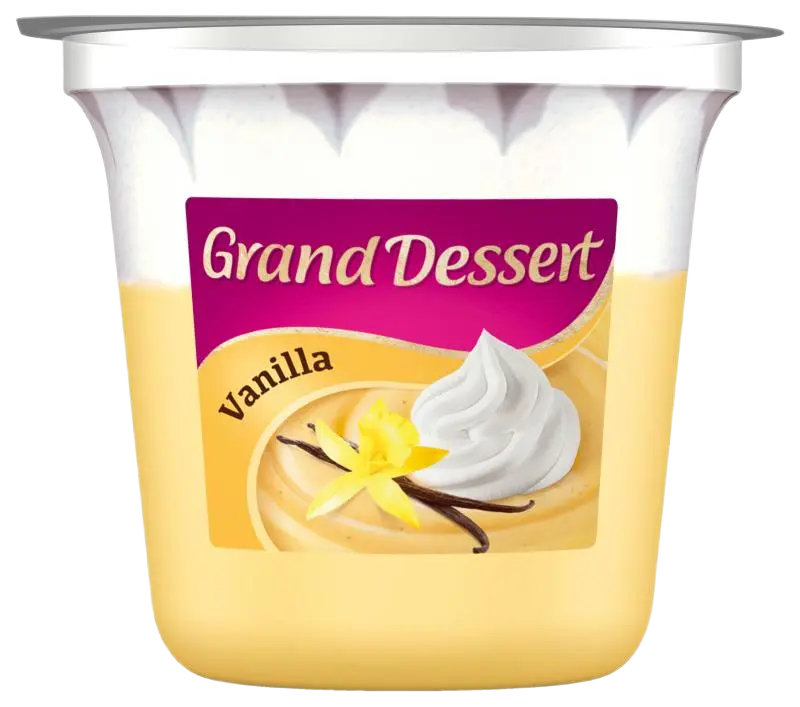 Grand dessert vanille met slagroom