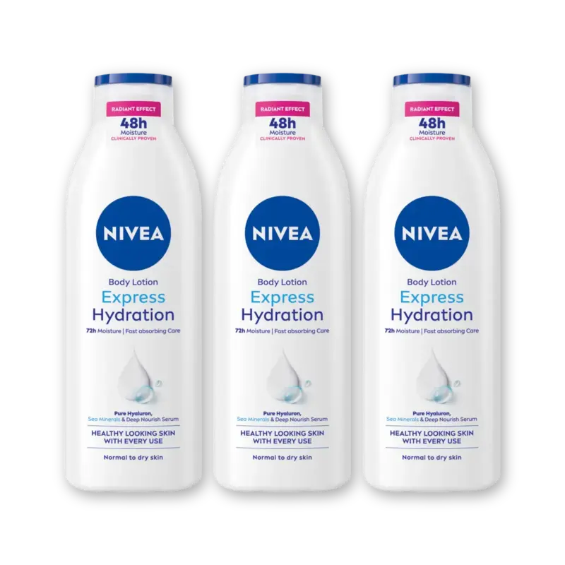 NIVEA Body essentials express bodylotion 3-pck