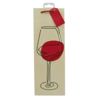 Design Group cadeauzak wijnglas rood