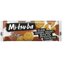 Een afbeelding van Mitsuba Black sesame thin crackers