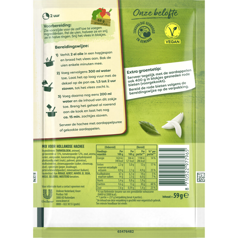 Een afbeelding van Knorr Maaltijdmix Hollandse hachee