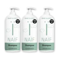 Naïf Baby & kids nourishing shampoo 3-pack