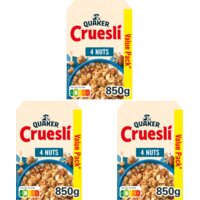 Een afbeelding van Quaker Cruesli 4 nuts 3-pack