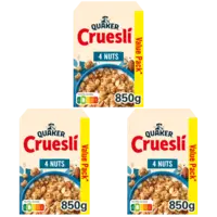 Quaker Cruesli 4 nuts VP 3-pack