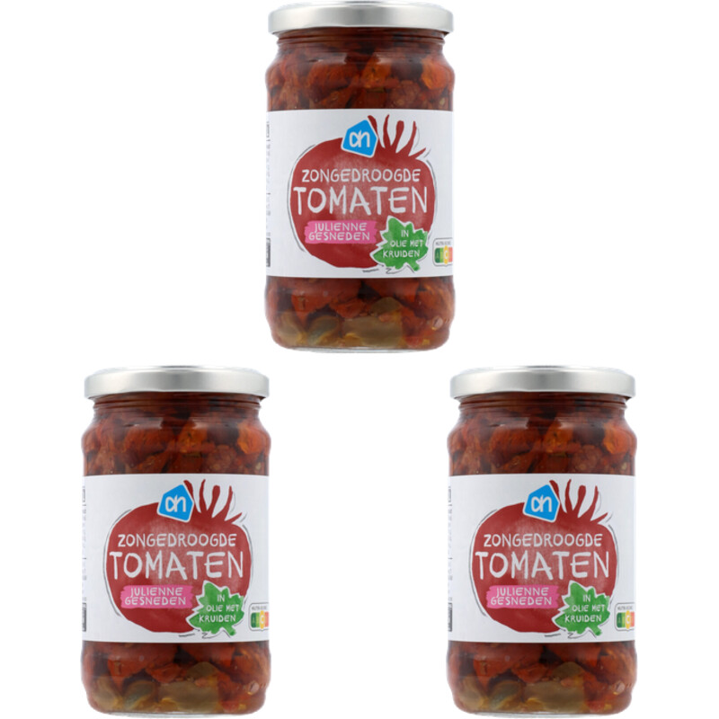 Een afbeelding van AH Zongedroogde tomaten jullienne 3-pack