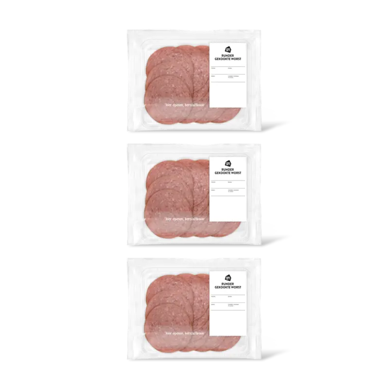 AH Runder gekookte worst 3-pack