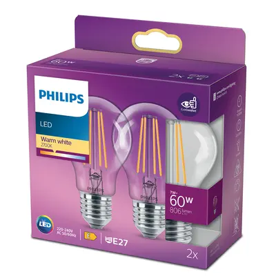 pdp-image-Philips Led lamp transparant 60watt