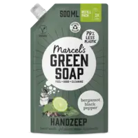 Marcel's Green Soap Handzeep bergamot black pepper refill
