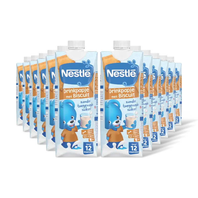 Drinkpapje met biscuit vanaf 12 mnd 12pk