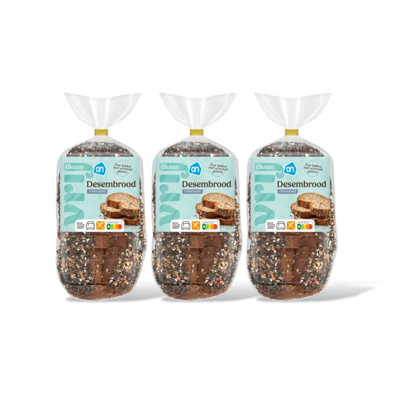AH Glutenvrij Desembrood maanzaad 3-pack