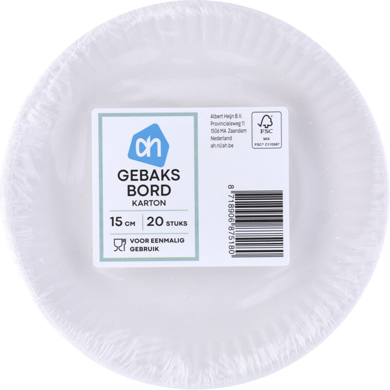 Een afbeelding van AH Gebaksbord 15 cm