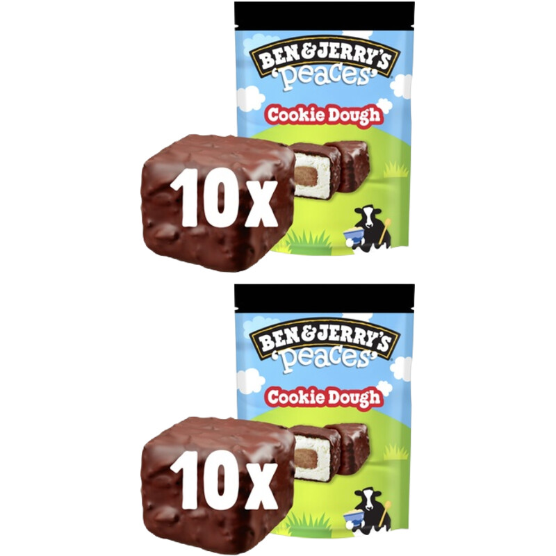 Een afbeelding van Ben & Jerry's Peaces Salted Caramel Brownie 2-pack