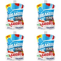 Melkunie Breaker zero aardbei yoghurt 4-pack