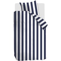 Een afbeelding van vtwonen 1-persoonss dekbedovertrek streep blauw