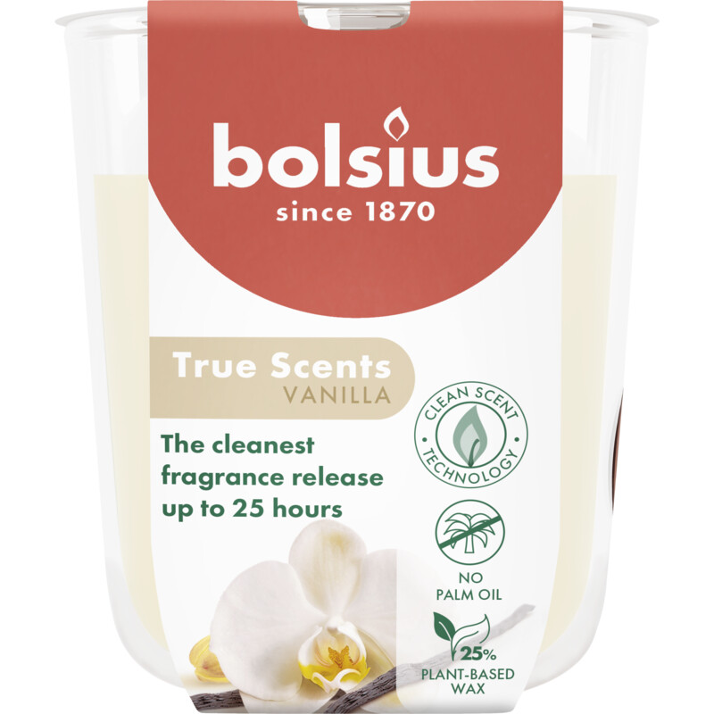 Een afbeelding van Bolsius True scents vanilla 8cm