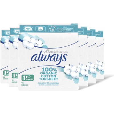pdp-image-Always Organic cotton normal maandverband 6-pck