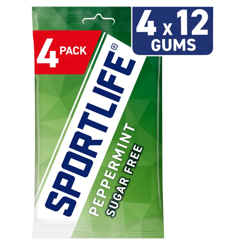 Sportlife Peppermint sugar free gums 4-pack