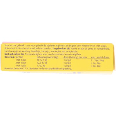 pdp-image-Sinaspril Paracetamol 240mg zetpil voor 1-6 jaar