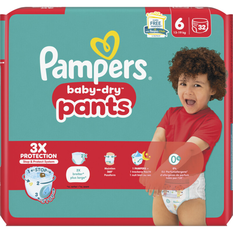 Een afbeelding van Pampers Baby dry pants luierbroekje value pack