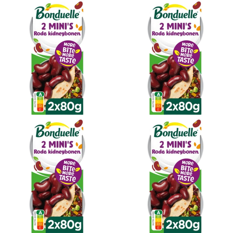 Een afbeelding van Bonduelle Rode kidneybonen 2 mini's 4-pack