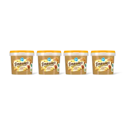 pdp-image-AH Smeuige pindakaas stukjes pinda 4-pack