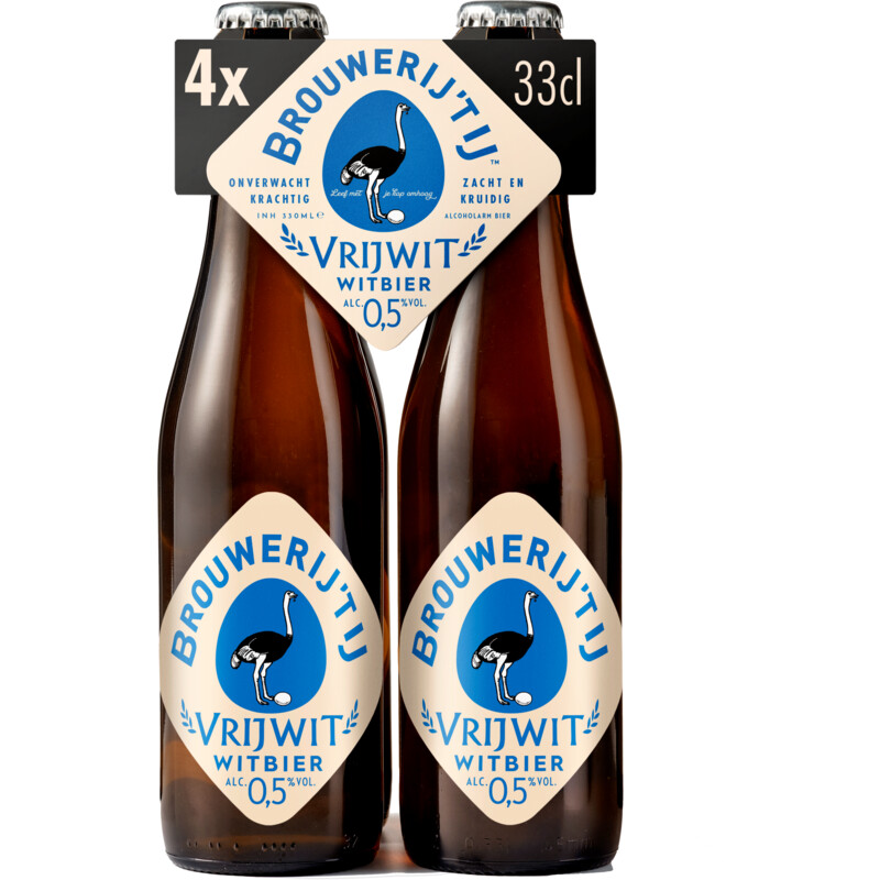 Een afbeelding van Brouwerij 't IJ Vrijwit 0.5% 4-pack