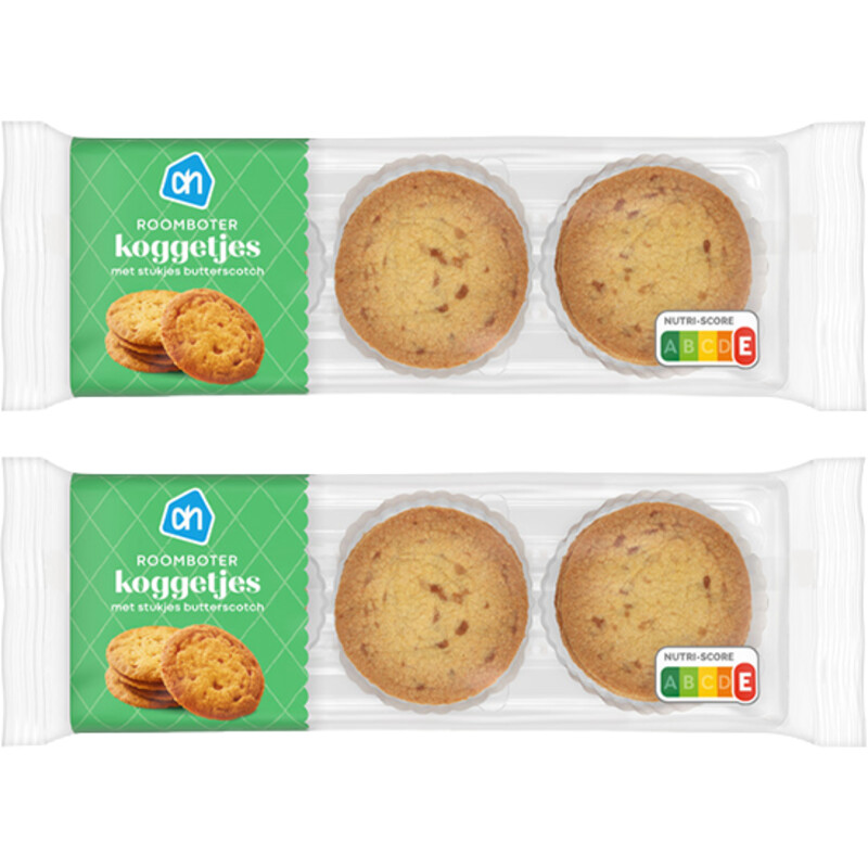Een afbeelding van AH Roomboter koggetjes butterscotch 2-pack