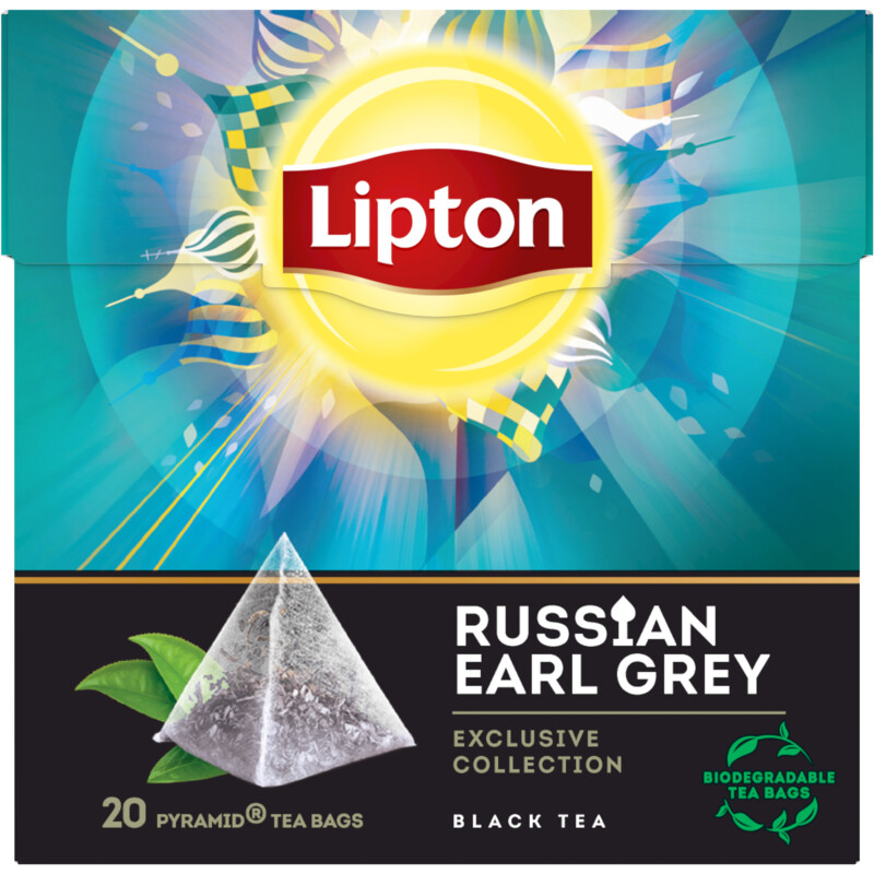 Een afbeelding van Lipton Russian earl grey black tea lemon
