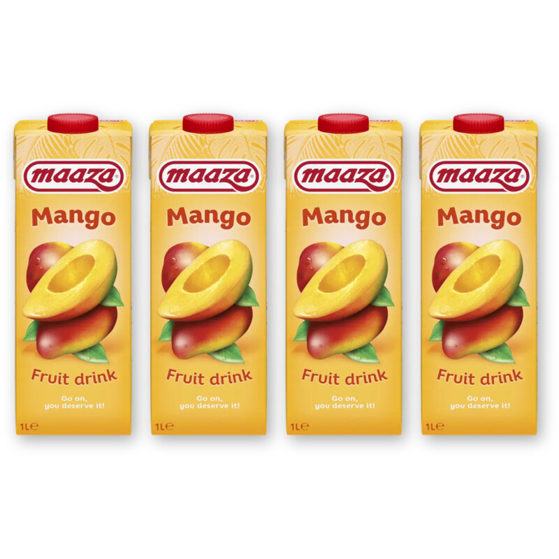 Maaza Mango fruit drink 4-pack