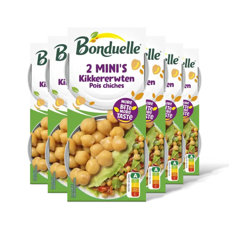 Bonduelle Bonduelle Kikkererwten 2 mini's 6-pack