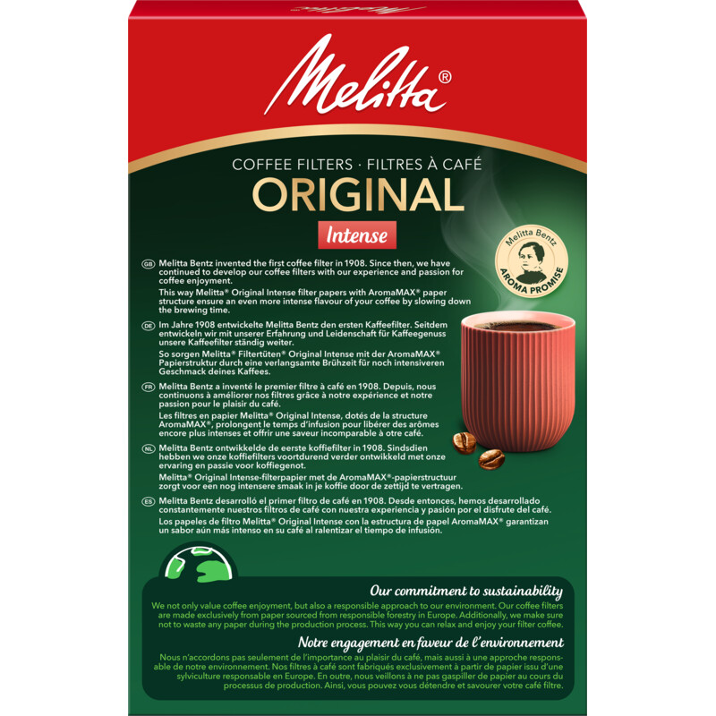 Een afbeelding van Melitta Original koffiefilters 1x4 intense