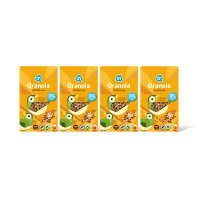 pdp-image-AH Granola pindakaas 0% toegevgd suiker 4pk