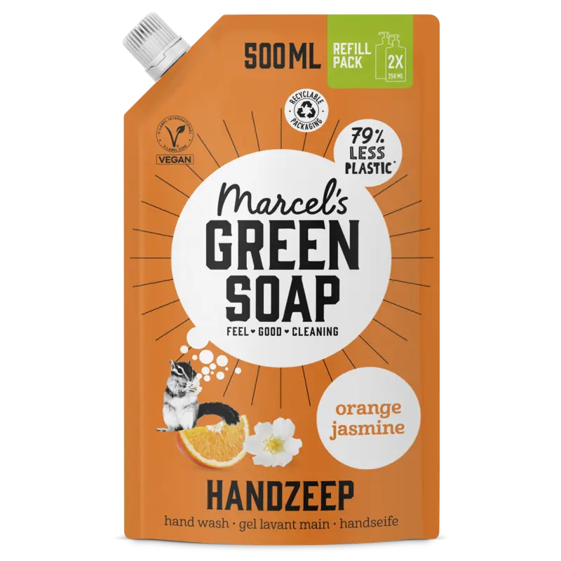 Marcel's Green Soap Handzeep orange & jasmin navulling