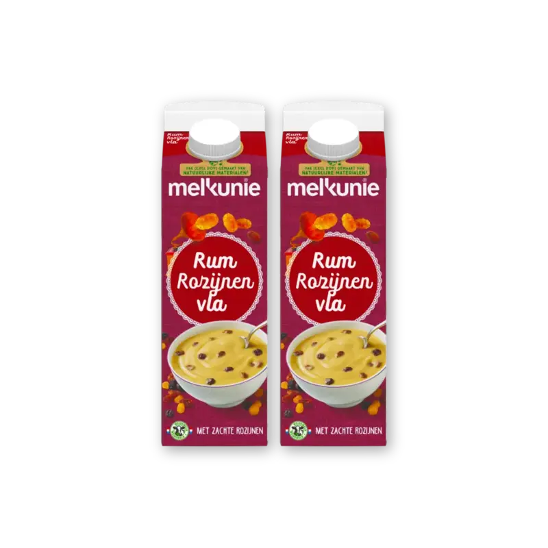 Rum rozijnen vla 2-pack