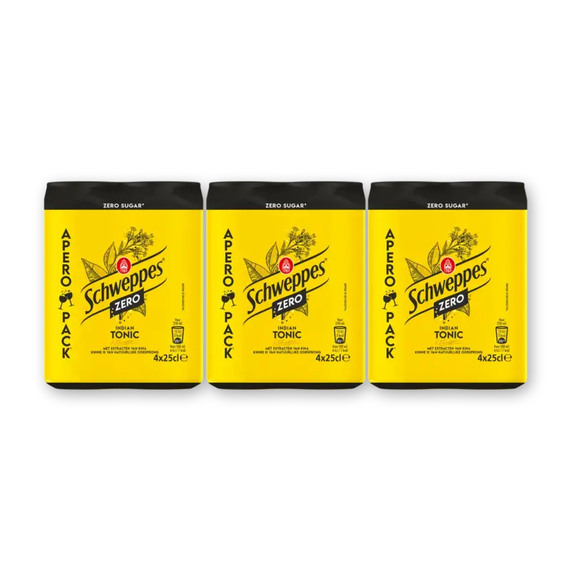 Schweppes Indian tonic zero 4-pack 3-pack