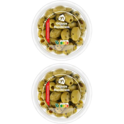 pdp-image-AH Groene olijven met basilicum 2-pack